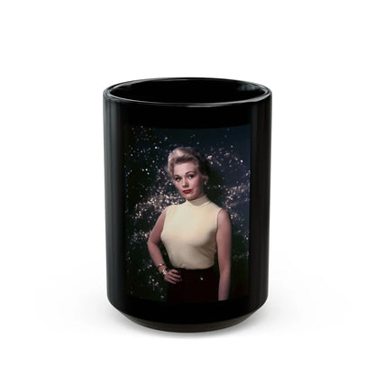 Kim Novak #303 (Vintage Female Icon) Black Coffee Mug-15oz-Go Mug Yourself