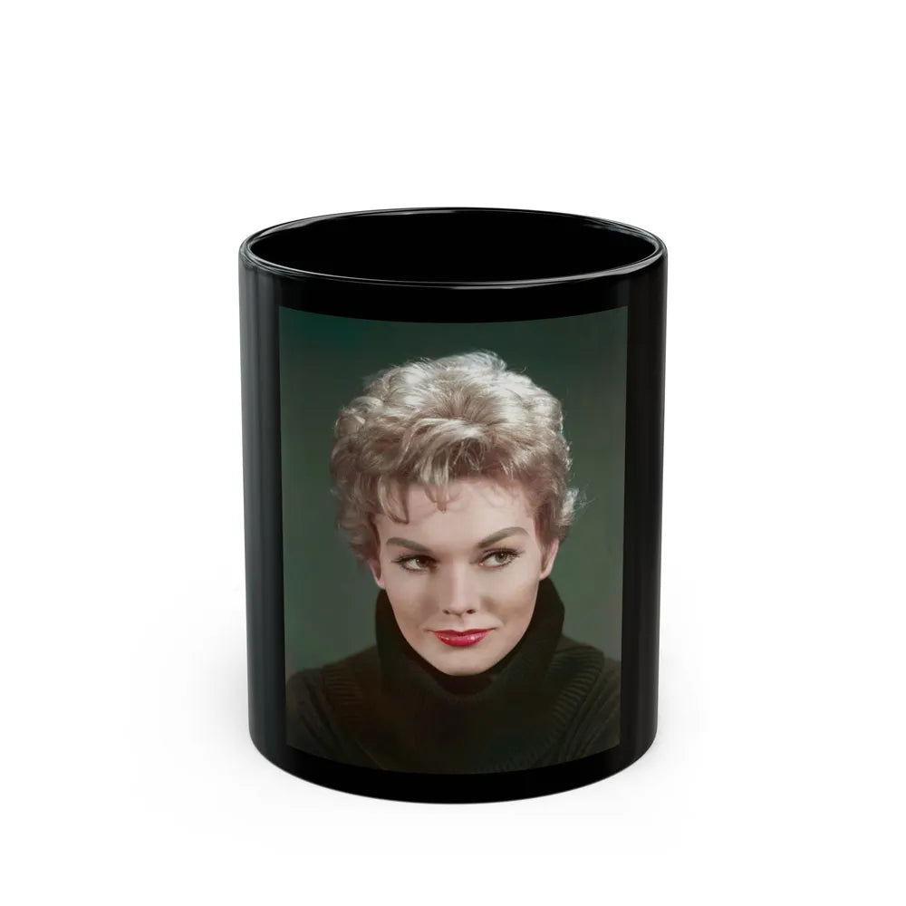 Kim Novak #304 (Vintage Female Icon) Black Coffee Mug-11oz-Go Mug Yourself