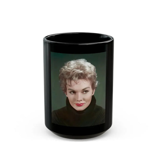 Kim Novak #304 (Vintage Female Icon) Black Coffee Mug 15oz - Go Mug Yourself