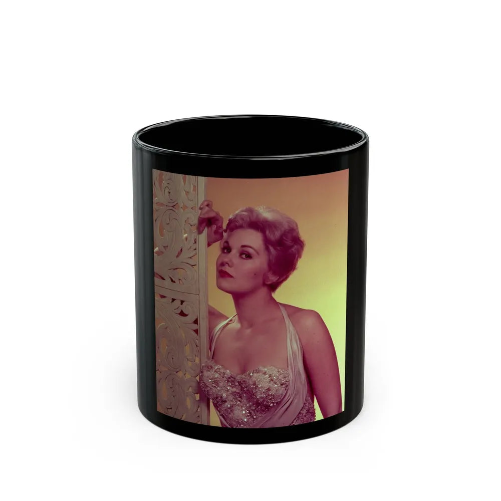 Kim Novak #305 (Vintage Female Icon) Black Coffee Mug-11oz-Go Mug Yourself