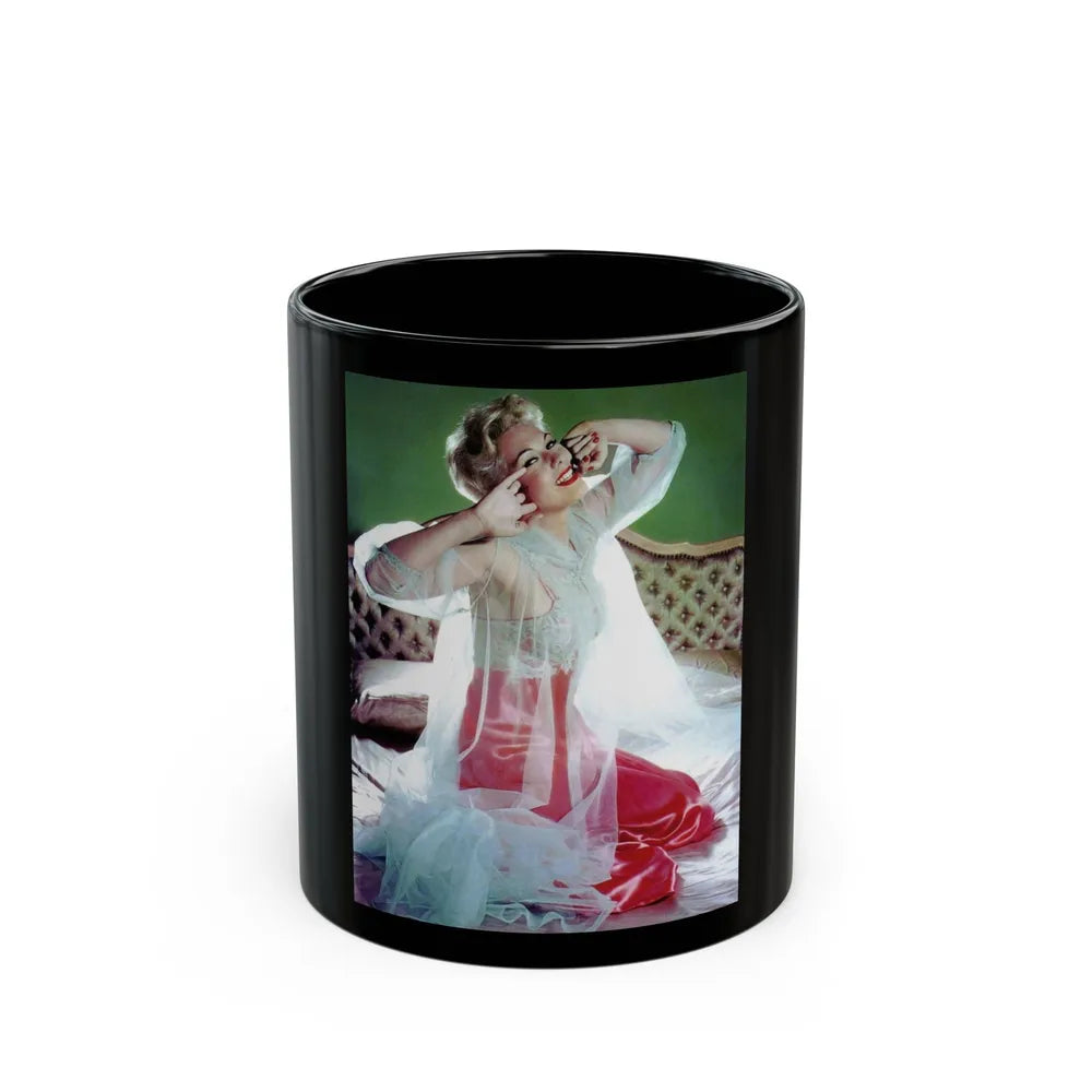 Kim Novak #313 (Vintage Female Icon) Black Coffee Mug-11oz-Go Mug Yourself