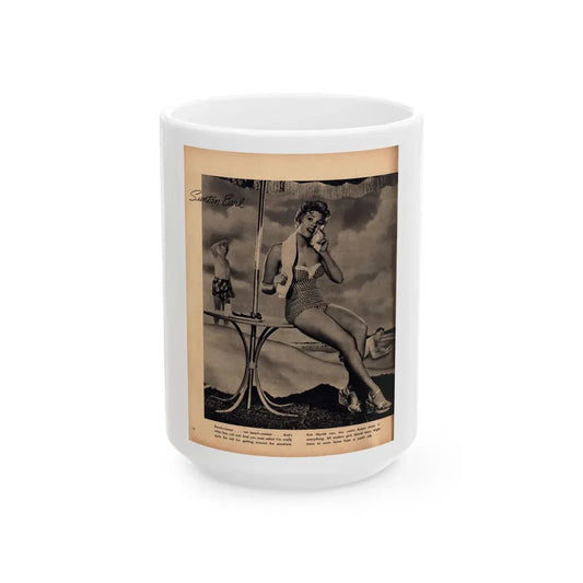 Kim Novak #341 2 (Vintage Female Icon) White Coffee Mug 15oz - Go Mug Yourself