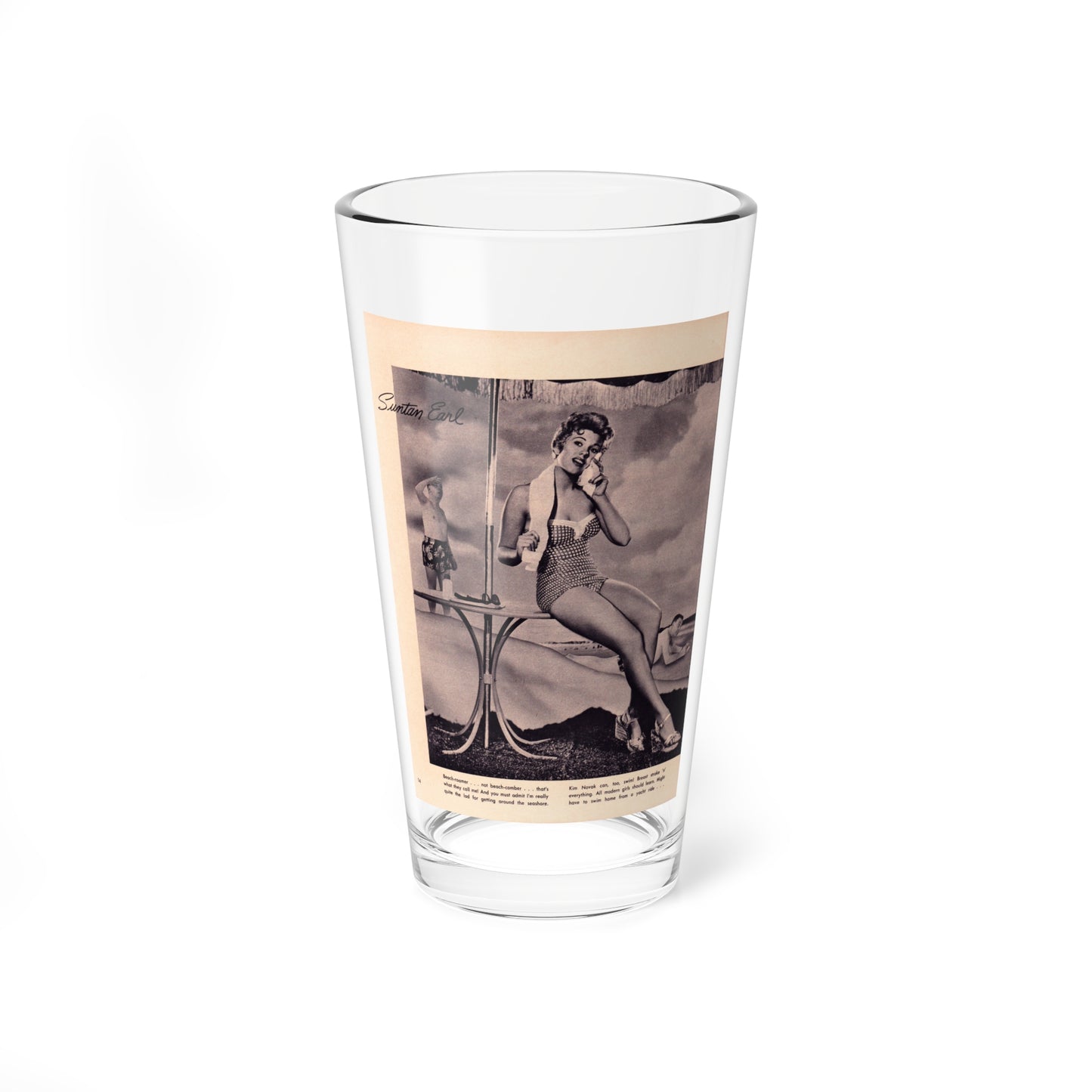 Kim Novak #341 (Vintage Female Icon) Pint Glass 16oz-16oz-Go Mug Yourself