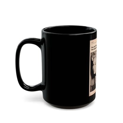 Kim Novak #343 (Vintage Female Icon) Black Coffee Mug-Go Mug Yourself