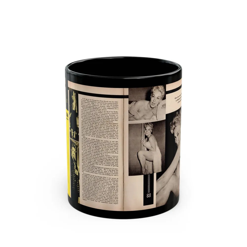 Kim Novak #344 (Vintage Female Icon) Black Coffee Mug-11oz-Go Mug Yourself