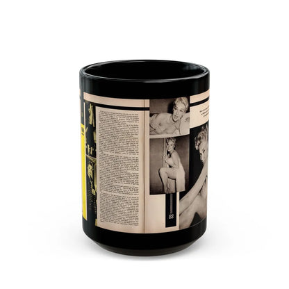 Kim Novak #344 (Vintage Female Icon) Black Coffee Mug-15oz-Go Mug Yourself