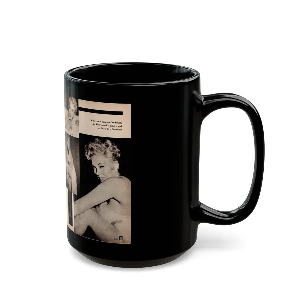 Kim Novak #344 (Vintage Female Icon) Black Coffee Mug-Go Mug Yourself