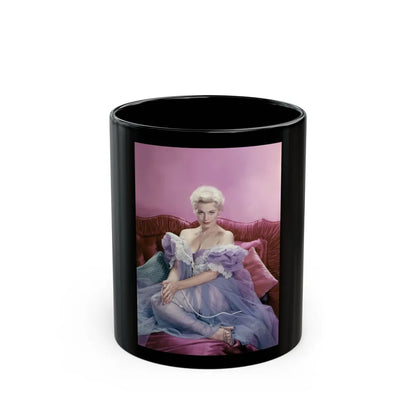 Kim Novak #350 (Vintage Female Icon) Black Coffee Mug-11oz-Go Mug Yourself