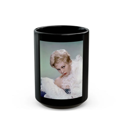 Kim Novak #352 (Vintage Female Icon) Black Coffee Mug-15oz-Go Mug Yourself