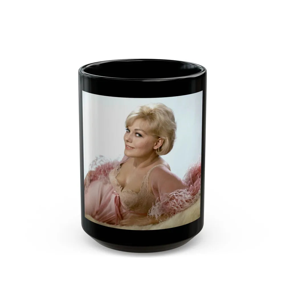 Kim Novak #355 (Vintage Female Icon) Black Coffee Mug-15oz-Go Mug Yourself