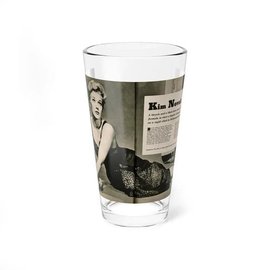 Kim Novak #383 - Fabulous Females Mag. Issue #1 '55 - 1 B&W Centerfold (Vintage Female Icon) Pint Glass 16oz 16oz - Go Mug Yourself