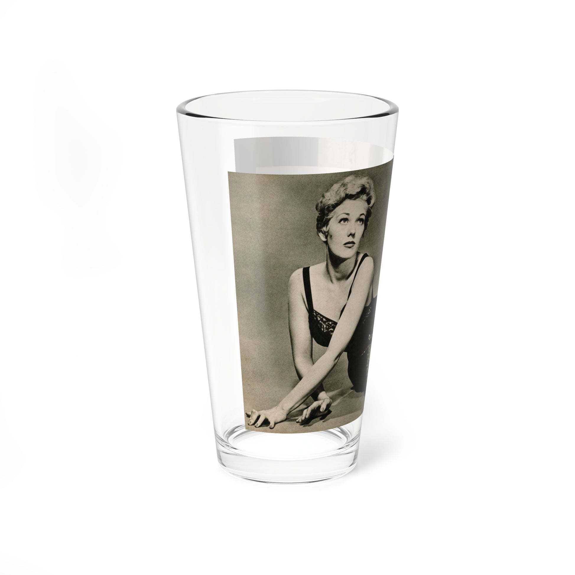 Kim Novak #383 - Fabulous Females Mag. Issue #1 '55 - 1 B&W Centerfold (Vintage Female Icon) Pint Glass 16oz-Go Mug Yourself