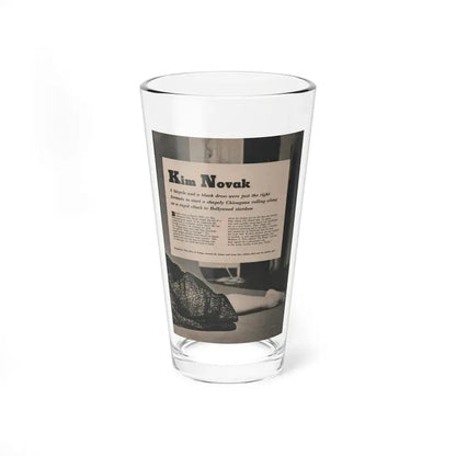 Kim Novak #384 - Fabulous Females Mag. Issue #1 '55 - 1 B&W Photo (Vintage Female Icon) Pint Glass 16oz 16oz - Go Mug Yourself