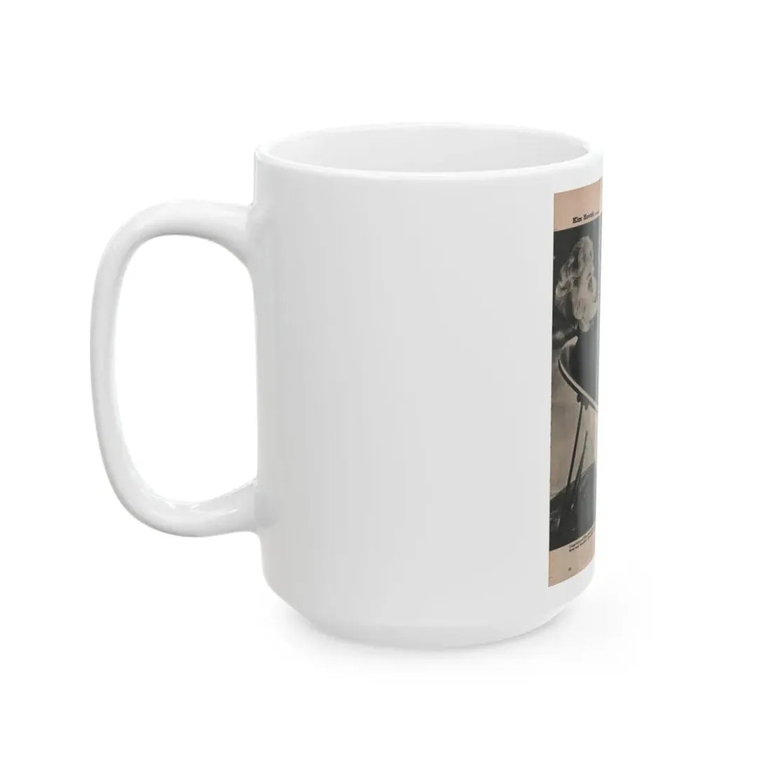 Kim Novak #387 - Fabulous Females Mag. Issue #1 '55 - 1 B&W Photo (Vintage Female Icon) White Coffee Mug - Go Mug Yourself