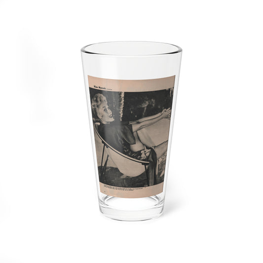 Kim Novak #387 - Fabulous Females Mag. Issue #1 '55 - 1 B&W Photo (Vintage Female Icon) Pint Glass 16oz-16oz-Go Mug Yourself