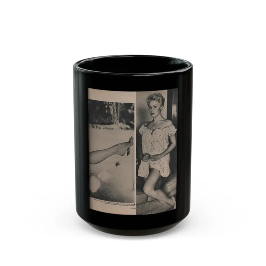 Kim Novak #388 - Fabulous Females Mag. Issue #1 '55 - 1 B&W Photo (Vintage Female Icon) Black Coffee Mug 15oz - Go Mug Yourself
