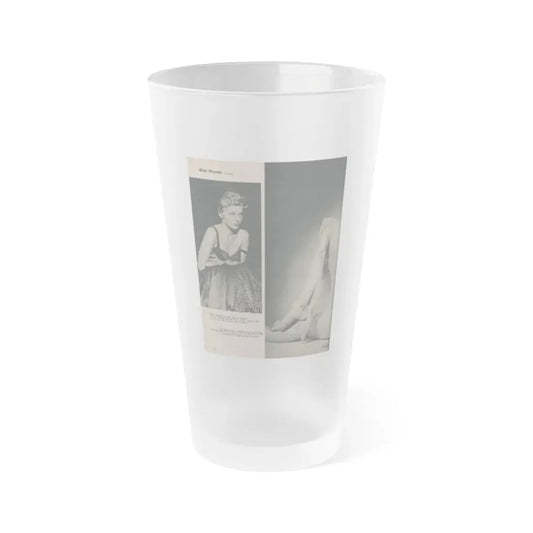 Kim Novak #389 - Fabulous Females Mag. Issue #1 '55 - 1 B&W Photo (Vintage Female Icon) Frosted Pint Glass 16oz 16oz Frosted - Go Mug Yourself