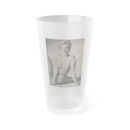 Kim Novak #390 - Fabulous Females Mag. Issue #1 '55 - 1 B&W Photo 1 (Vintage Female Icon) Frosted Pint Glass 16oz 16oz Frosted - Go Mug Yourself