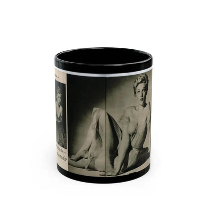 Kim Novak #390 - Fabulous Females Mag. Issue #1 '55 - 1 B&W Photo (Vintage Female Icon) Black Coffee Mug 11oz - Go Mug Yourself