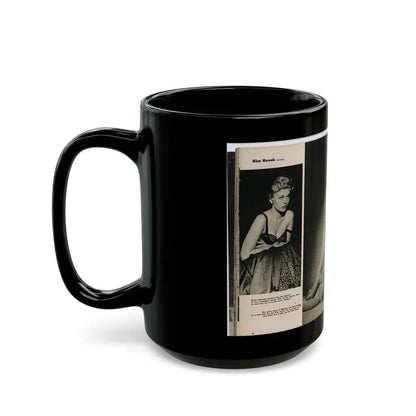 Kim Novak #390 - Fabulous Females Mag. Issue #1 '55 - 1 B&W Photo (Vintage Female Icon) Black Coffee Mug - Go Mug Yourself