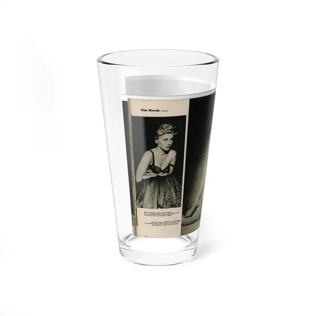 Kim Novak #390 - Fabulous Females Mag. Issue #1 '55 - 1 B&W Photo (Vintage Female Icon) Pint Glass 16oz - Go Mug Yourself