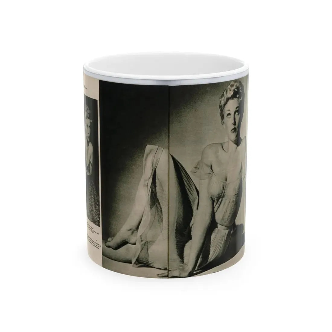 Kim Novak #390 - Fabulous Females Mag. Issue #1 '55 - 1 B&W Photo (Vintage Female Icon) White Coffee Mug 11oz - Go Mug Yourself