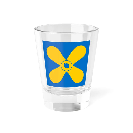 Kimitoön flag (Finland) Shot Glass 1.5oz 1.5oz - Go Mug Yourself