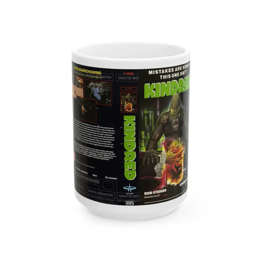 KINDRED (VHS COVER) - White Coffee Mug 15oz - Go Mug Yourself