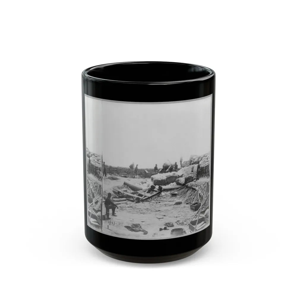 King Cotton , Yorktown, Va. (U.S. Civil War) Black Coffee Mug-15oz-Go Mug Yourself