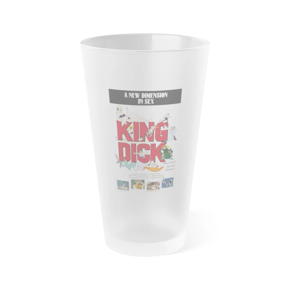 KING DICK 1973 Movie Poster - Frosted Pint Glass 16oz-16oz-Frosted-Go Mug Yourself