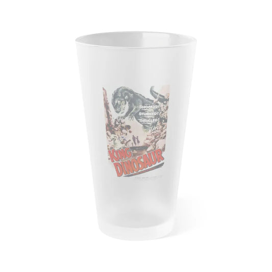 KING DINOSAUR 1955 Movie Poster - Frosted Pint Glass 16oz-16oz-Frosted-Go Mug Yourself