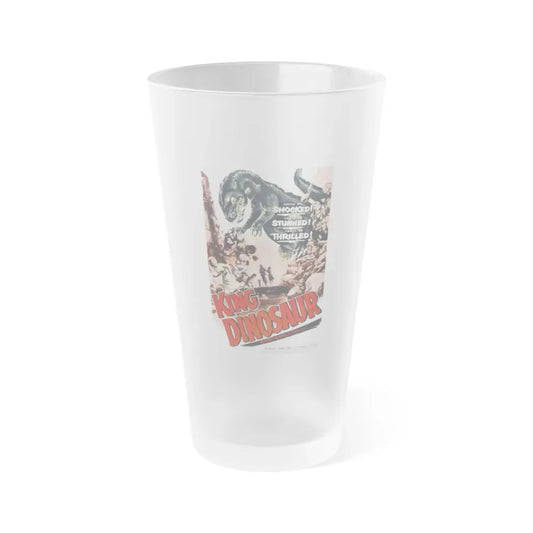 KING DINOSAUR 1955 Movie Poster - Frosted Pint Glass 16oz 16oz Frosted - Go Mug Yourself