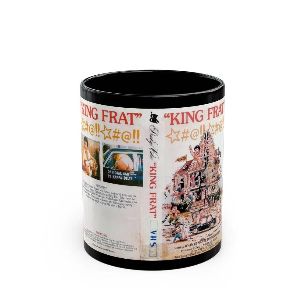 KING FRAT DAN CHANDLER (VHS COVER) - Black Coffee Mug-11oz-Go Mug Yourself