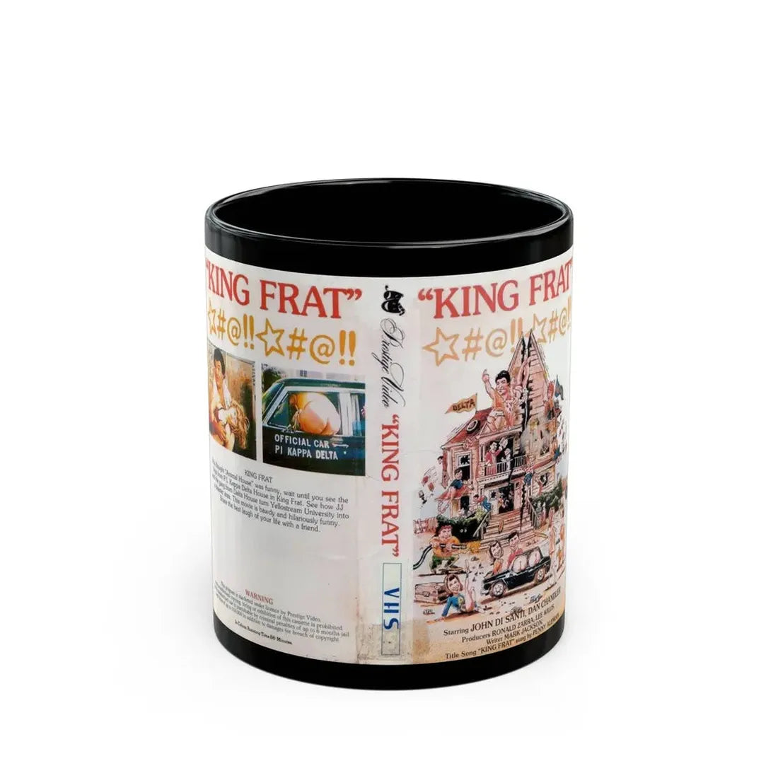 KING FRAT DAN CHANDLER (VHS COVER) - Black Coffee Mug 11oz - Go Mug Yourself