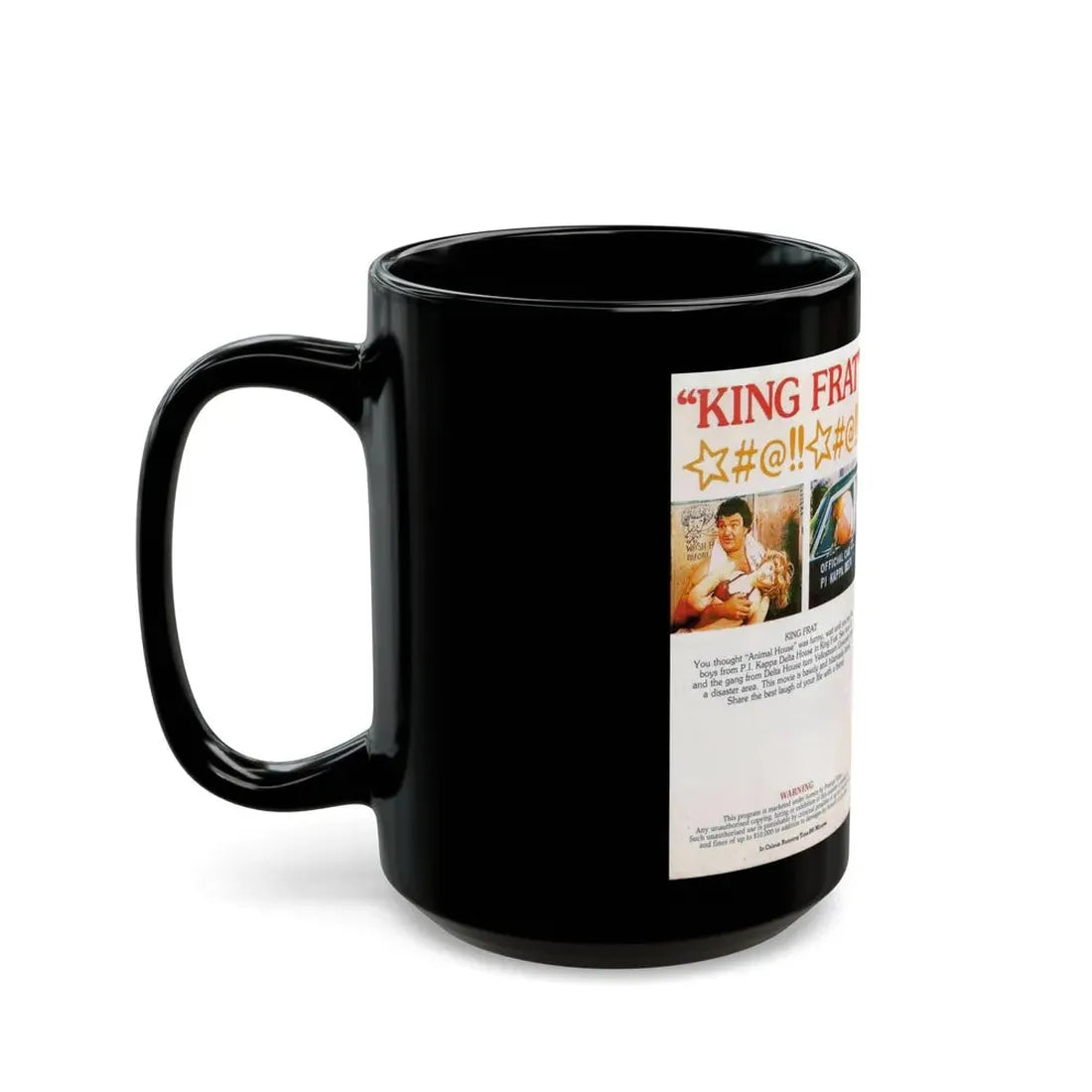 KING FRAT DAN CHANDLER (VHS COVER) - Black Coffee Mug - Go Mug Yourself