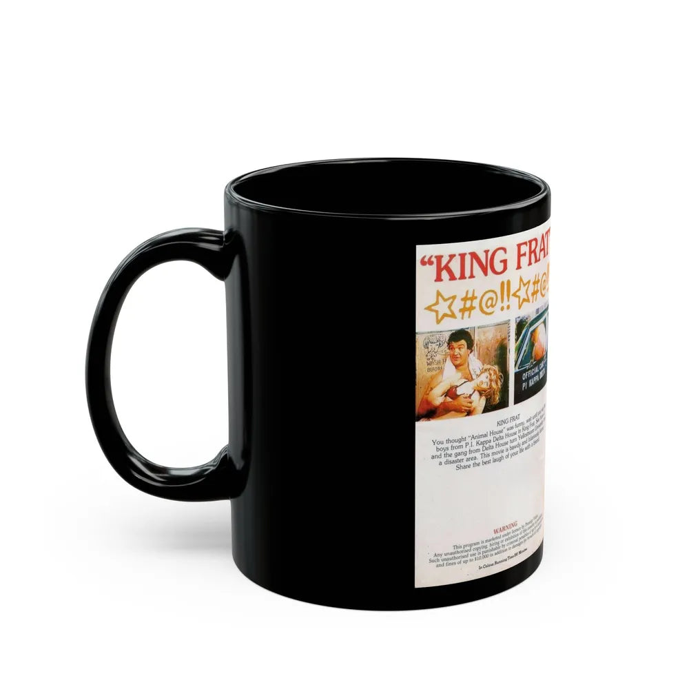 KING FRAT DAN CHANDLER (VHS COVER) - Black Coffee Mug-Go Mug Yourself