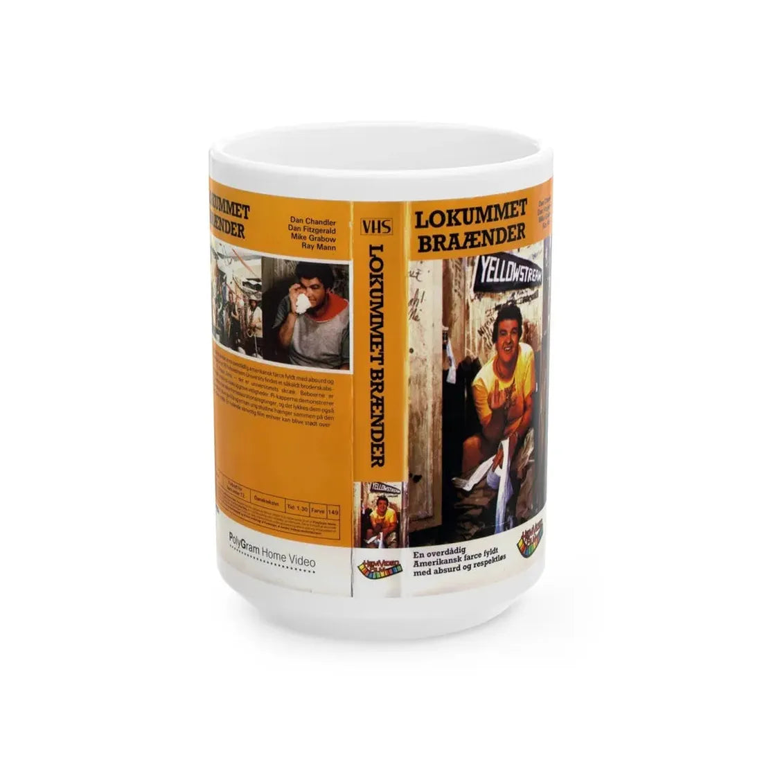 KING FRAT POLYGRAM HOME VIDEO (VHS COVER) - White Coffee Mug 15oz - Go Mug Yourself