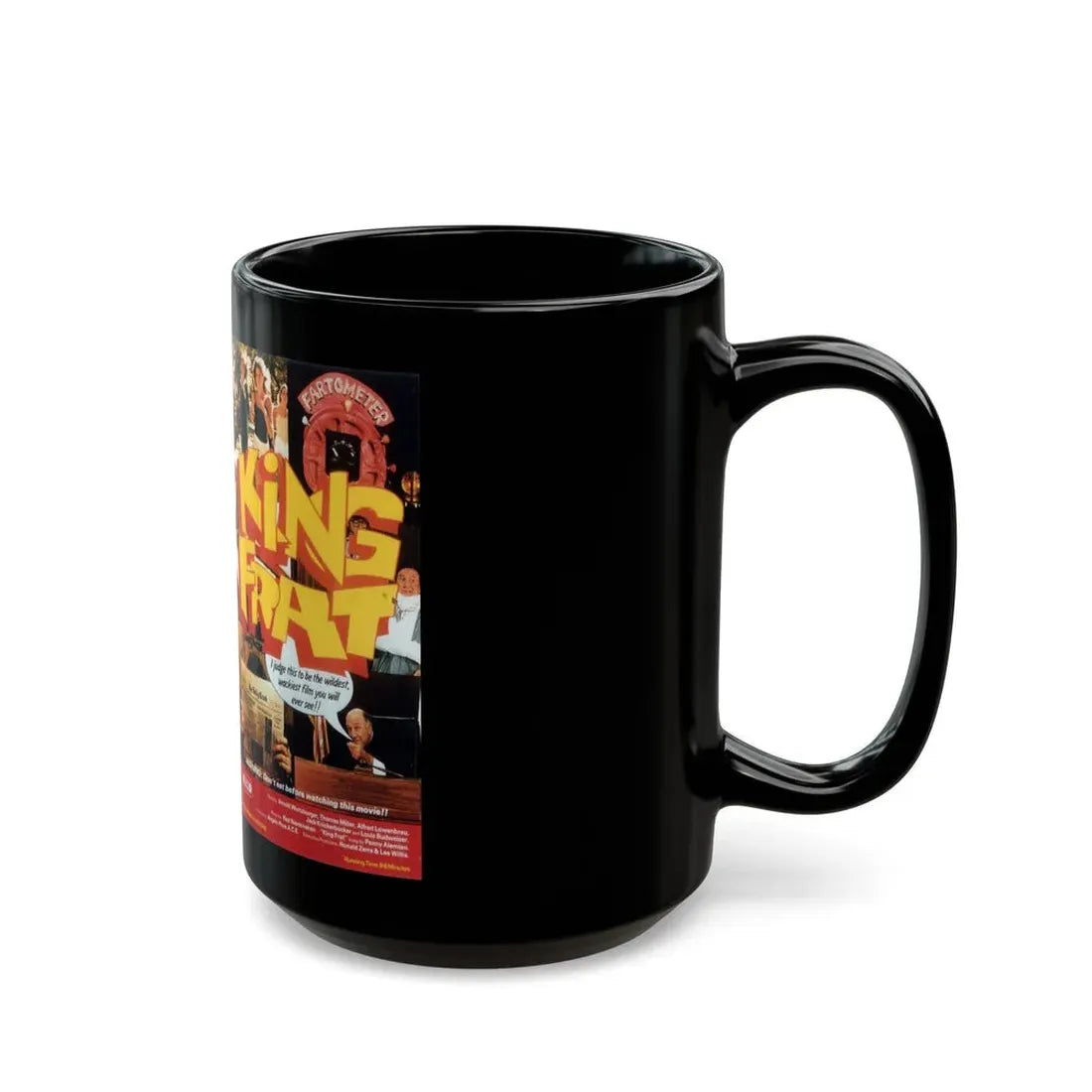 KING FRAT VIPCO ENTERTAINMENT (VHS COVER) - Black Coffee Mug - Go Mug Yourself
