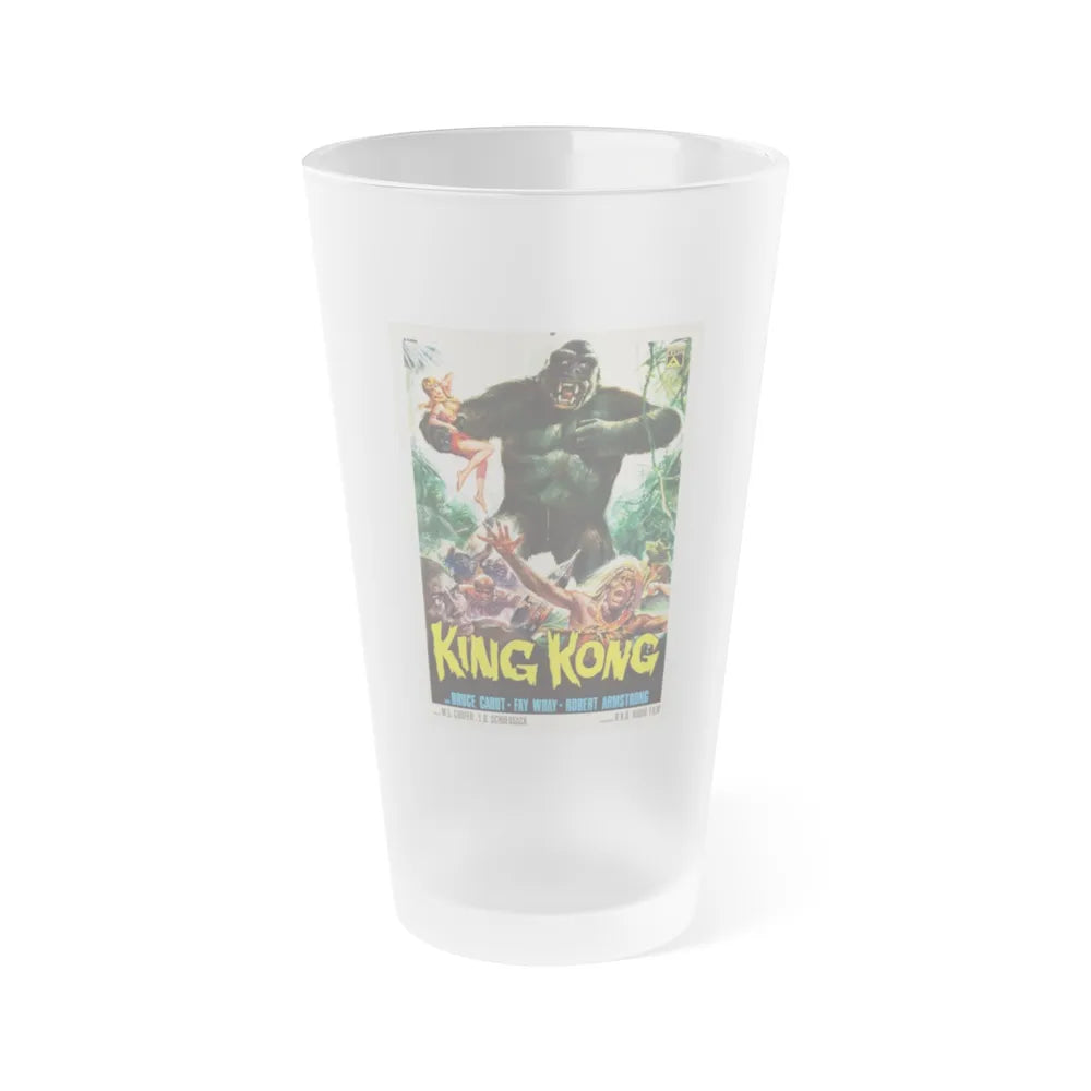 KING KONG (3) 1933 Movie Poster - Frosted Pint Glass 16oz-16oz-Frosted-Go Mug Yourself