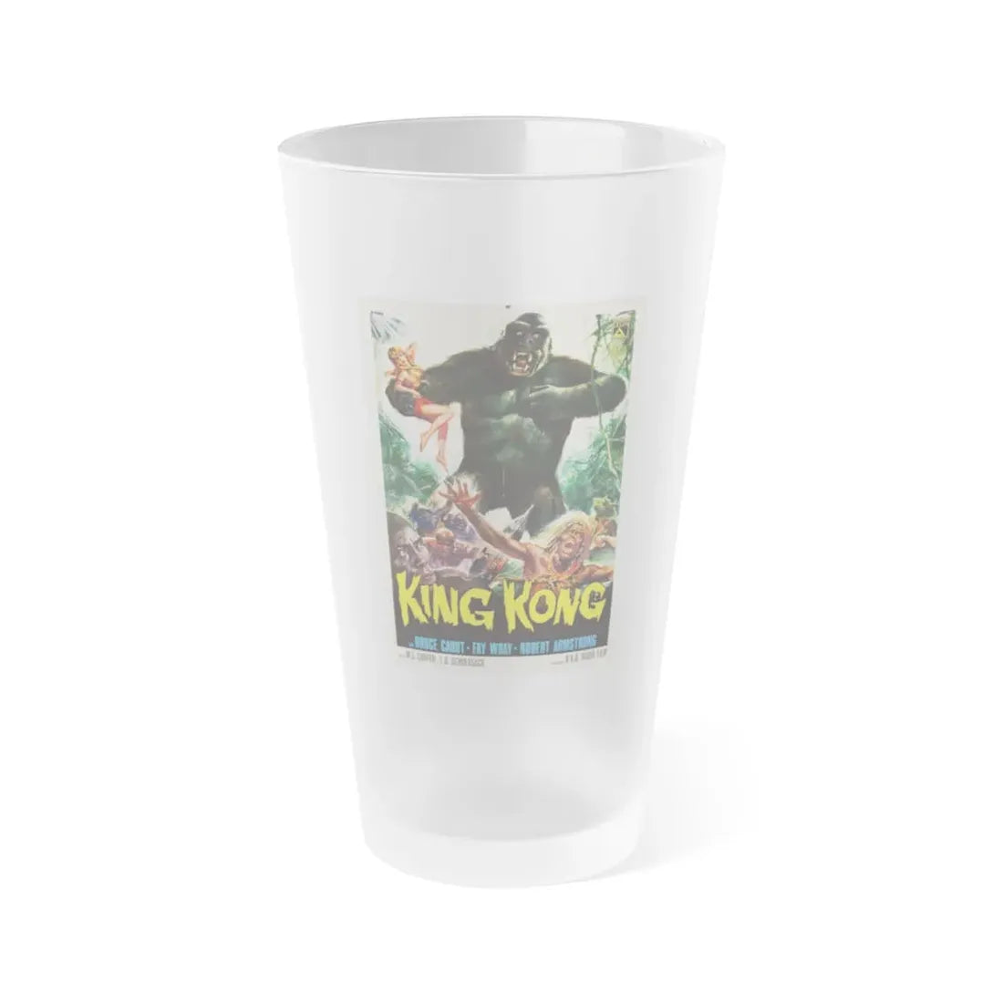 KING KONG (3) 1933 Movie Poster - Frosted Pint Glass 16oz 16oz Frosted - Go Mug Yourself