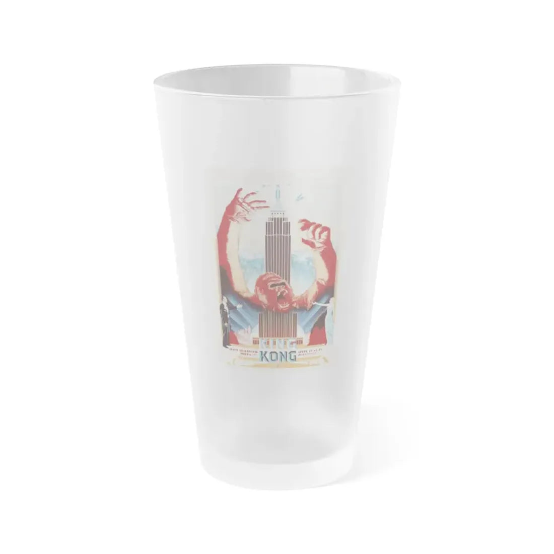 KING KONG (4) 1933 Movie Poster - Frosted Pint Glass 16oz 16oz Frosted - Go Mug Yourself