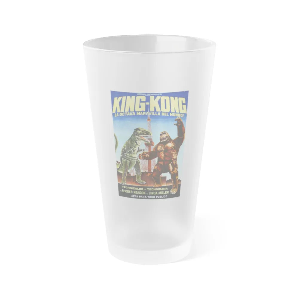 KING KONG ESCAPES (3) 1967 Movie Poster - Frosted Pint Glass 16oz-16oz-Frosted-Go Mug Yourself