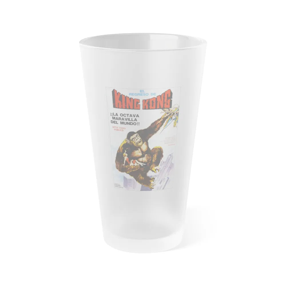 KING KONG ESCAPES (4) 1967 Movie Poster - Frosted Pint Glass 16oz-16oz-Frosted-Go Mug Yourself