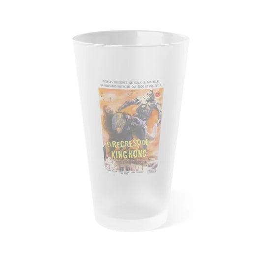 KING KONG ESCAPES (5) 1967 Movie Poster - Frosted Pint Glass 16oz-16oz-Frosted-Go Mug Yourself