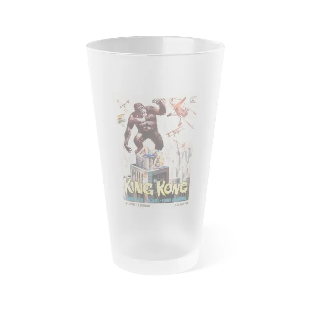 KING KONG (ITALIAN) 1933 Movie Poster - Frosted Pint Glass 16oz-16oz-Frosted-Go Mug Yourself