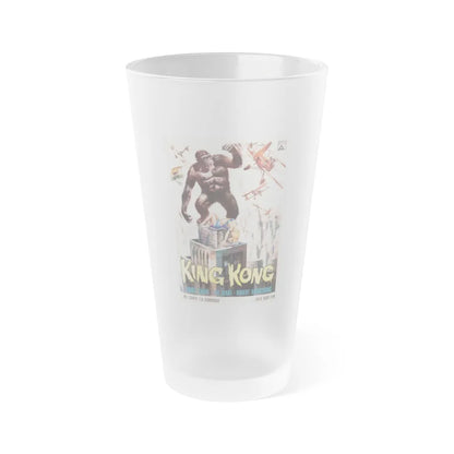 KING KONG (ITALIAN) 1933 Movie Poster - Frosted Pint Glass 16oz-16oz-Frosted-Go Mug Yourself