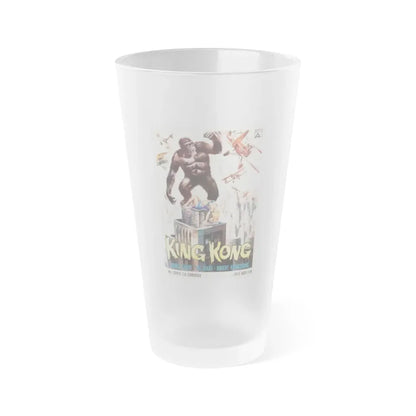KING KONG (ITALIAN) 1933 Movie Poster - Frosted Pint Glass 16oz 16oz Frosted - Go Mug Yourself