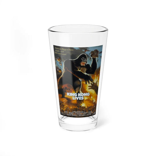 KING KONG LIVES 1986 Movie Poster - Pint Glass 16oz-16oz-Go Mug Yourself