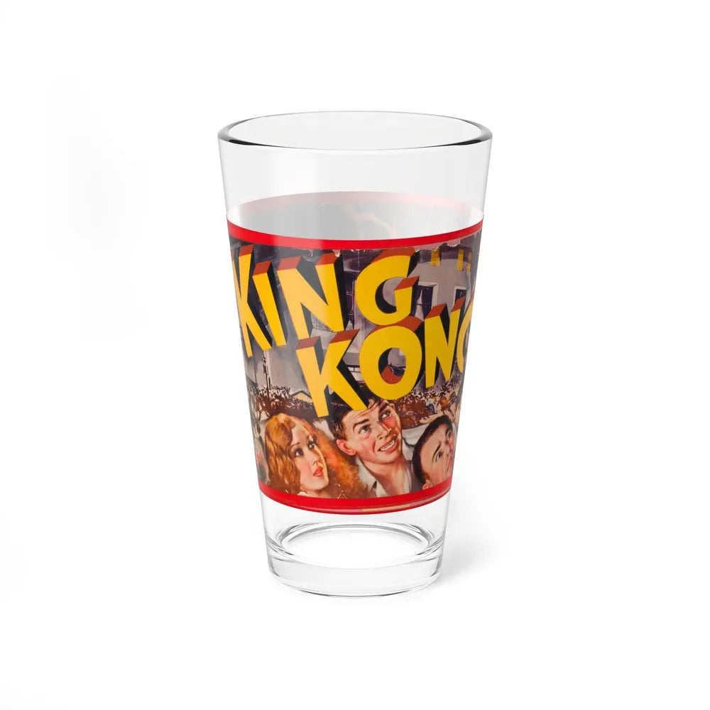 King Kong, movie poster illustration - Pint Glass 16oz-Go Mug Yourself