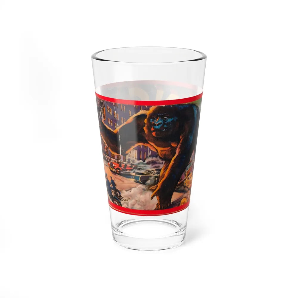 King Kong, movie poster illustration - Pint Glass 16oz-Go Mug Yourself